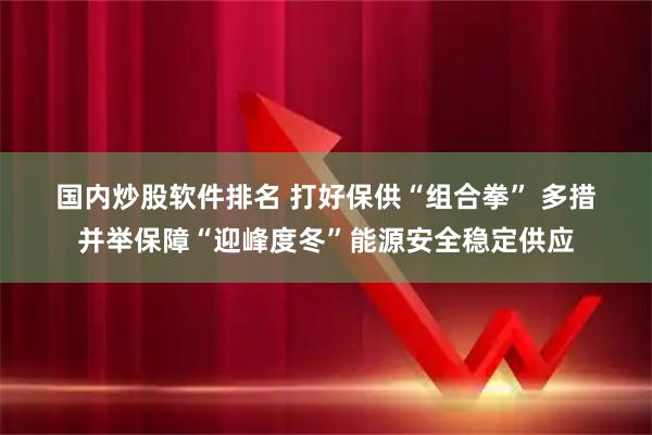国内炒股软件排名 打好保供“组合拳” 多措并举保障“迎峰度冬”能源安全稳定供应