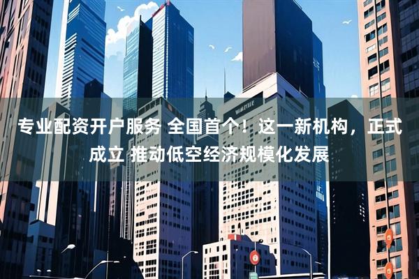 专业配资开户服务 全国首个！这一新机构，正式成立 推动低空经济规模化发展