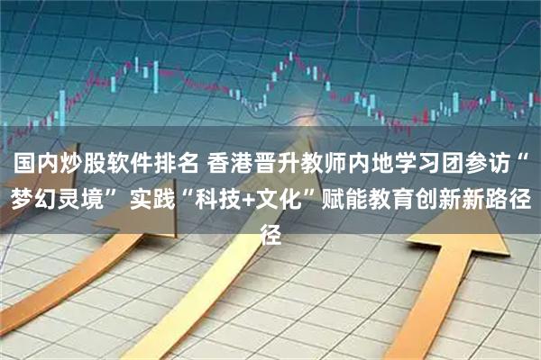 国内炒股软件排名 香港晋升教师内地学习团参访“梦幻灵境” 实践“科技+文化”赋能教育创新新路径