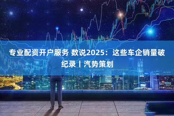 专业配资开户服务 数说2025：这些车企销量破纪录丨汽势策划
