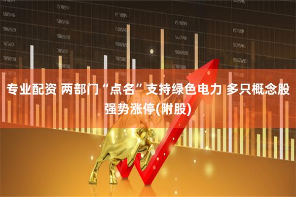 专业配资 两部门“点名”支持绿色电力 多只概念股强势涨停(附股)