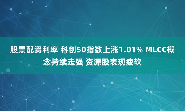 股票配资利率 科创50指数上涨1.01% MLCC概念持续走强 资源股表现疲软